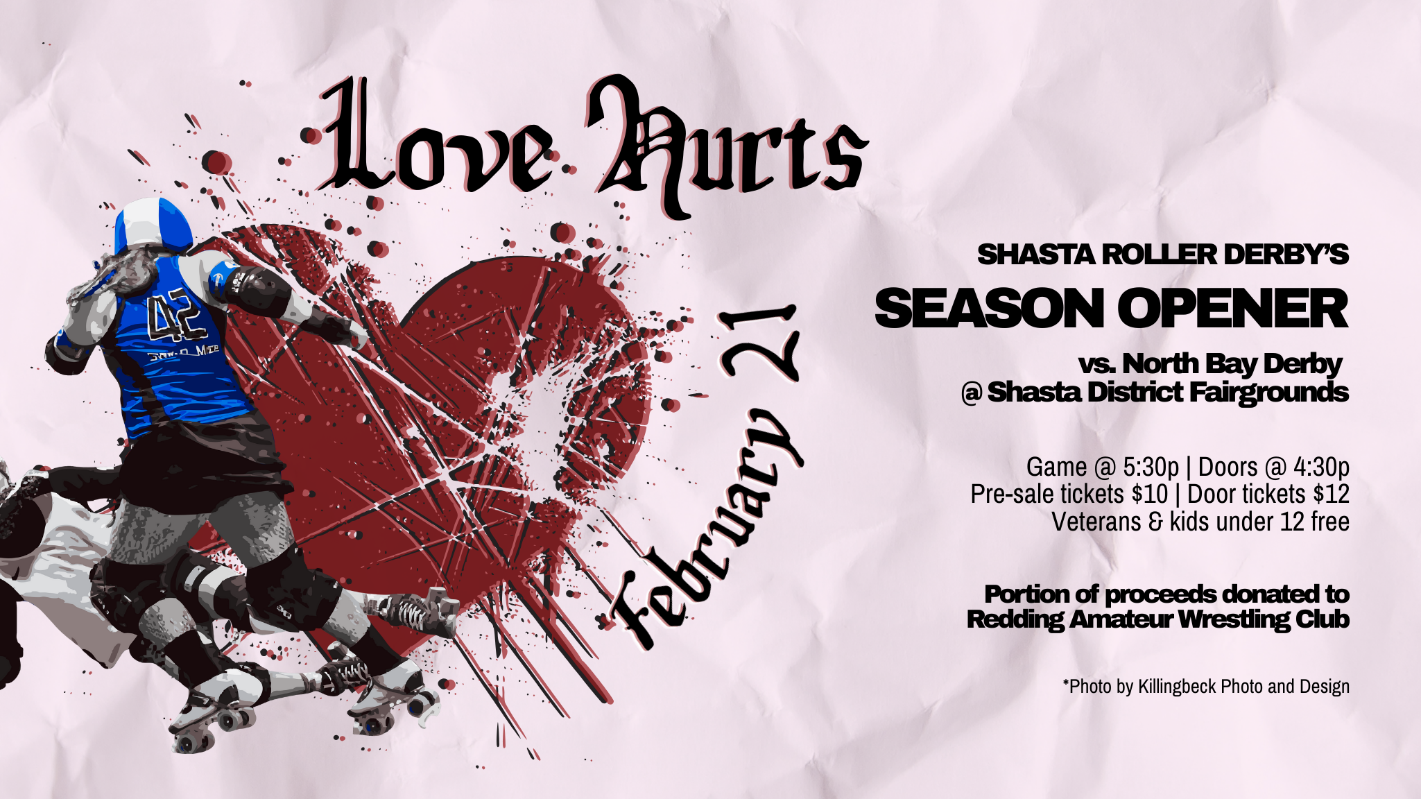 2026 Season Opener Love Hurts Shasta Roller Derby