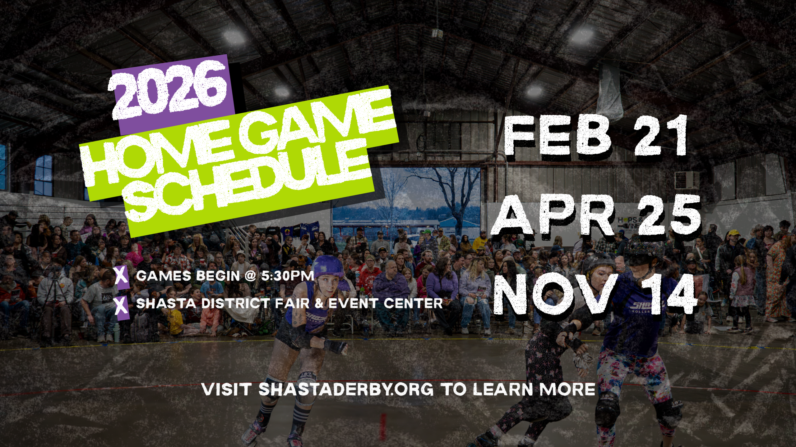 Shasta Roller Derby Home Game Schedule 2026 Shasta Roller Derby Home Game Schedule 2026